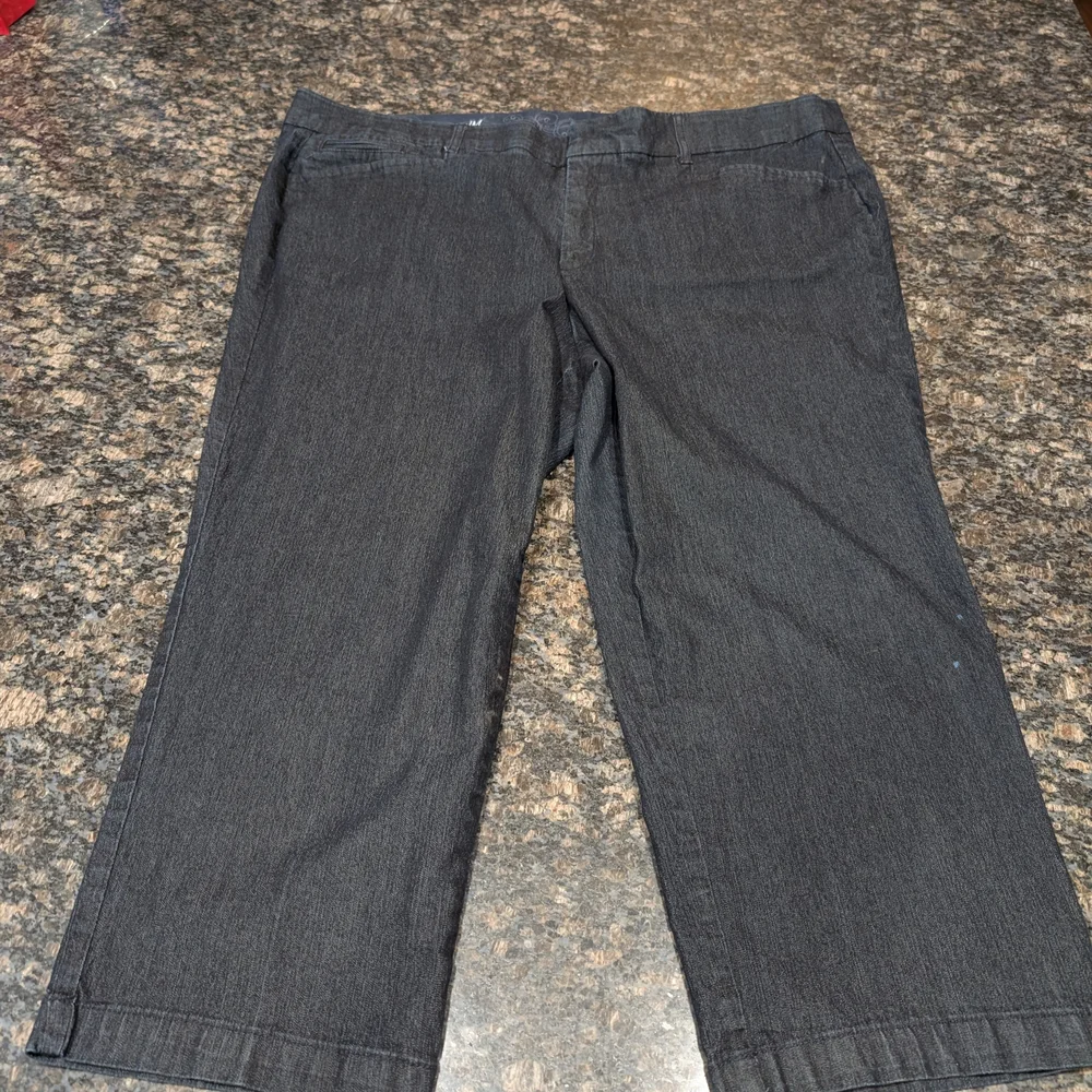 Women's Dark Denim Slacks - Picture 3 of 6